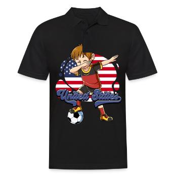 Usa Soccer - Polo Homme - noir - Devant - Kai (181cm)