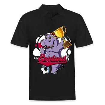 England Fußball - Männer Poloshirt - Schwarz - Vorne - Kai (181cm)