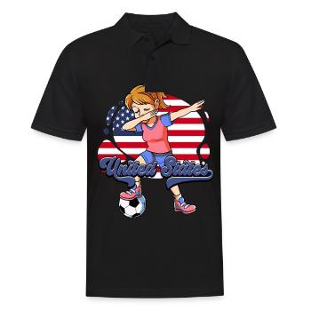 Usa Soccer - Polo Homme - noir - Devant - Kai (181cm)