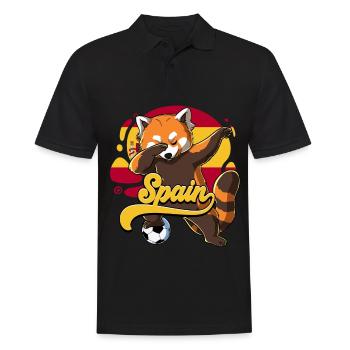 Spanien Fußball - Männer Poloshirt - Schwarz - Vorne - Kai (181cm)