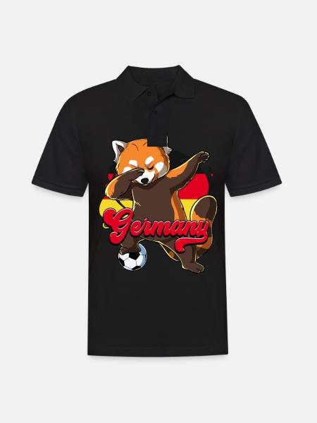 Deutschland Fußball - Männer Poloshirt - Schwarz