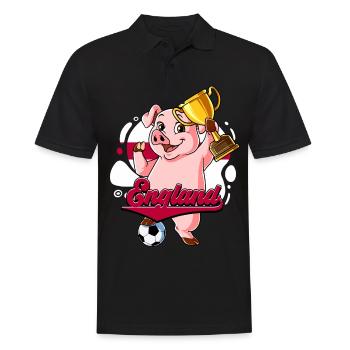 England Fußball - Männer Poloshirt - Schwarz - Vorne - Kai (181cm)