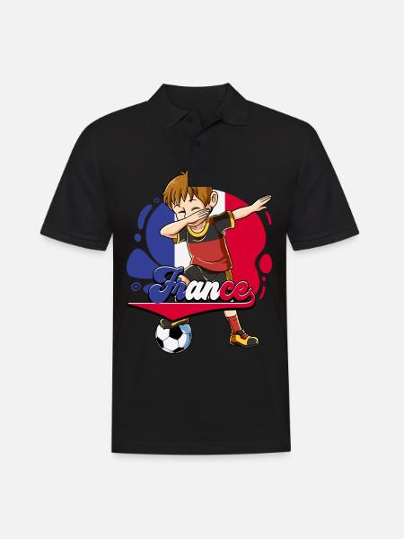 Frankreich Fußball - Männer Poloshirt - Schwarz