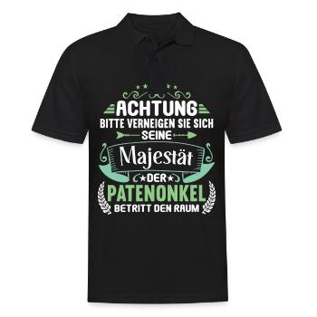 Patenonkel Patententante beste Patenkind der Welt - Männer Poloshirt - Schwarz - Vorne - Kai (181cm)