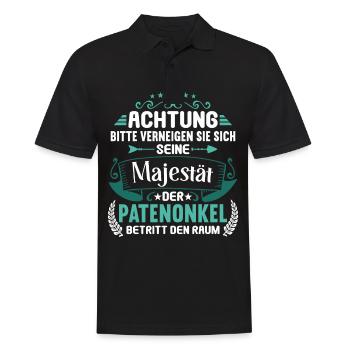 Patenonkel Patententante beste Patenkind der Welt - Männer Poloshirt - Schwarz - Vorne - Kai (181cm)