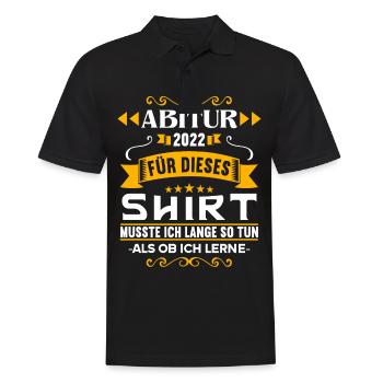 Abitur Gymnasium Damen und Herren Abi 2022 - Männer Poloshirt - Schwarz - Vorne - Kai (181cm)