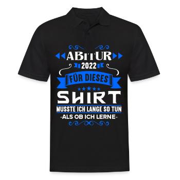 Abitur Gymnasium Damen und Herren Abi 2022 - Männer Poloshirt - Schwarz - Vorne - Kai (181cm)
