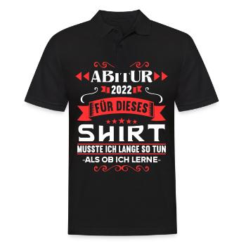 Abitur Gymnasium Damen und Herren Abi 2022 - Männer Poloshirt - Schwarz - Vorne - Kai (181cm)