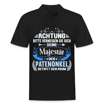 Patenonkel Patententante beste Patenkind der Welt - Männer Poloshirt - Schwarz - Vorne - Kai (181cm)