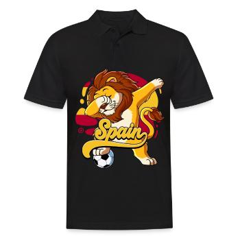 Spanien Fußball - Männer Poloshirt - Schwarz - Vorne - Kai (181cm)