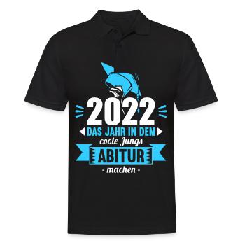 Abitur Gymnasium Damen und Herren Abi 2022 - Männer Poloshirt - Schwarz - Vorne - Kai (181cm)