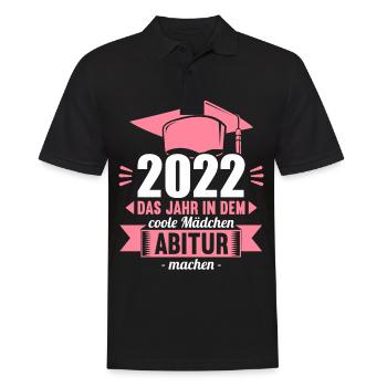 Abitur Gymnasium Damen und Herren Abi 2022 - Männer Poloshirt - Schwarz - Vorne - Kai (181cm)