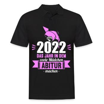 Abitur Gymnasium Damen und Herren Abi 2022 - Männer Poloshirt - Schwarz - Vorne - Kai (181cm)
