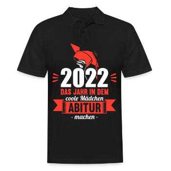 Abitur Gymnasium Damen und Herren Abi 2022 - Männer Poloshirt - Schwarz - Vorne - Kai (181cm)