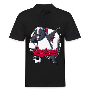England Fußball - Männer Poloshirt - Schwarz - Vorne - Kai (181cm)
