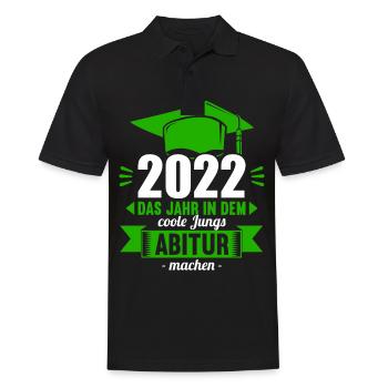 Abitur Gymnasium Damen und Herren Abi 2022 - Männer Poloshirt - Schwarz - Vorne - Kai (181cm)