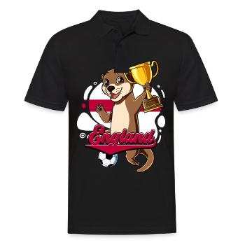 England Fußball - Männer Poloshirt - Schwarz - Vorne - Kai (181cm)
