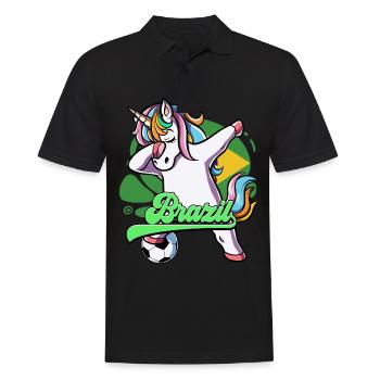 Brazil Football - Men's Polo Shirt - black - Front - Kai (181cm)