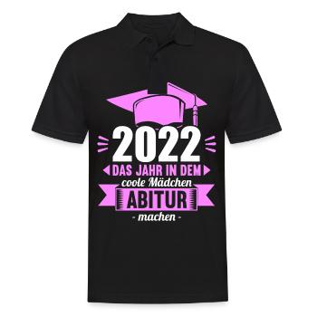 Abitur Gymnasium Damen und Herren Abi 2022 - Männer Poloshirt - Schwarz - Vorne - Kai (181cm)