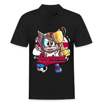 England Fußball - Männer Poloshirt - Schwarz - Vorne - Kai (181cm)