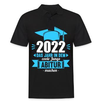 Abitur Gymnasium Damen und Herren Abi 2022 - Männer Poloshirt - Schwarz - Vorne - Kai (181cm)