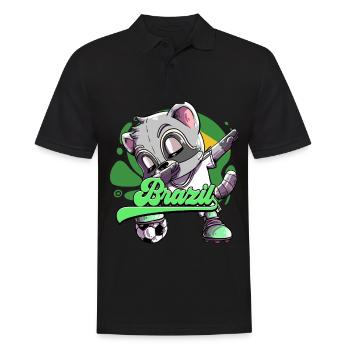 Brazil Football - Men's Polo Shirt - black - Front - Kai (181cm)