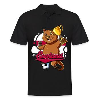 England Fußball - Männer Poloshirt - Schwarz - Vorne - Kai (181cm)