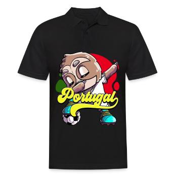 Portugal Football - Men's Polo Shirt - black - Front - Kai (181cm)