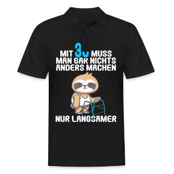 Mit 30 nichts anders nur langsamer 30 Geburtstag - Männer Poloshirt - Schwarz - Vorne - Kai (181cm)