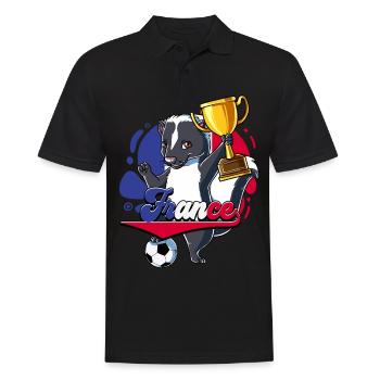 France Football - Men's Polo Shirt - black - Front - Kai (181cm)