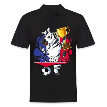 France Football - Men's Polo Shirt - black - Front - Kai (181cm)