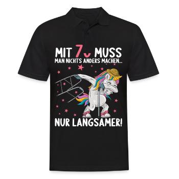 Mit 70 nichts anders nur langsamer 70 Geburtstag - Männer Poloshirt - Schwarz - Vorne - Kai (181cm)