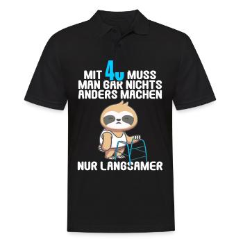 Mit 40 nichts anders nur langsamer 40 Geburtstag - Männer Poloshirt - Schwarz - Vorne - Kai (181cm)