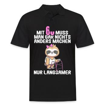 Mit 60 nichts anders nur langsamer 60 Geburtstag - Männer Poloshirt - Schwarz - Vorne - Kai (181cm)