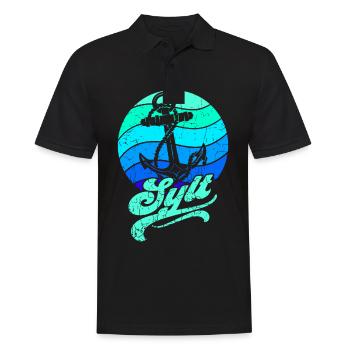 Sylt - Männer Poloshirt - Schwarz - Vorne - Kai (181cm)