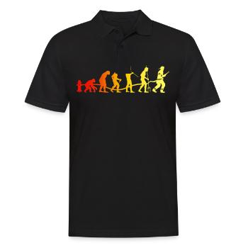 Feuerwehrmann Feuerwehr - Männer Poloshirt - Schwarz - Vorne - Kai (181cm)