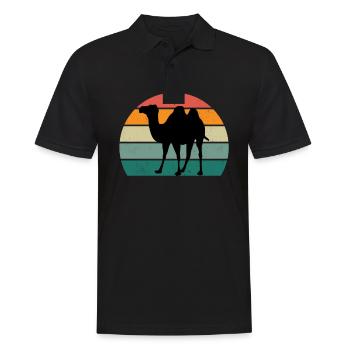 Camels Trample Animal Desert Arabia Dromedary Camel - Men's Polo Shirt - black - Front - Kai (181cm)