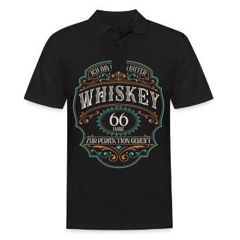 66 Jahre Ich bin wie guter Whisky 66. Geburtstag - Männer Poloshirt - Schwarz - Vorne - Kai (181cm)