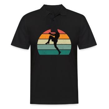 Kampfsportler Kampfsport Judo Aikido Karate Boxen - Männer Poloshirt - Schwarz - Vorne - Kai (181cm)