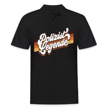 Polizist Polizei - Männer Poloshirt - Schwarz - Vorne - Kai (181cm)