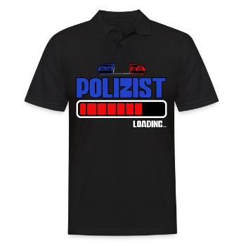 Polizist Loading Polizei - Männer Poloshirt - Schwarz - Vorne - Kai (181cm)