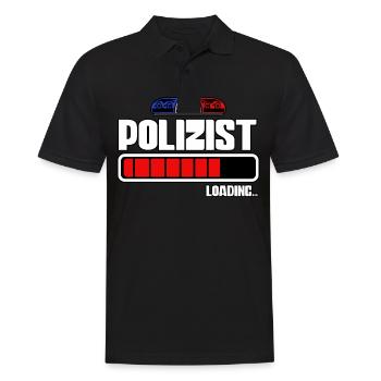Polizist Loading Polizei - Männer Poloshirt - Schwarz - Vorne - Kai (181cm)