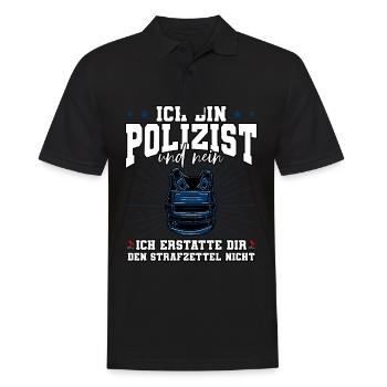 Ich Bin Polizist Polizei - Männer Poloshirt - Schwarz - Vorne - Kai (181cm)