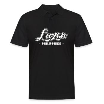 Vintage Urlaub Reise Luzon Philippinen Asien - Männer Poloshirt - Schwarz - Vorne - Kai (181cm)