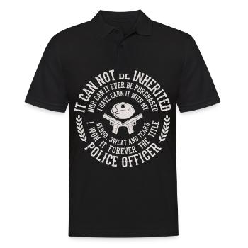 Policier disant qu’il ne peut pas être hérité et ne peut pas - Polo Homme - noir - Devant - Kai (181cm)