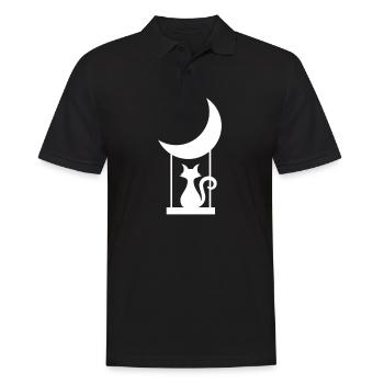 Cat Kätzchen Katzenmama Katzenpapa Frauchen Katze - Männer Poloshirt - Schwarz - Vorne - Kai (181cm)