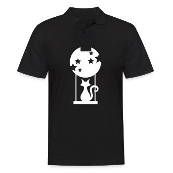 Chat ChatOn Chat Maman Chat Papa Maîtresse Chat - Polo Homme - noir - Devant - Kai (181cm)