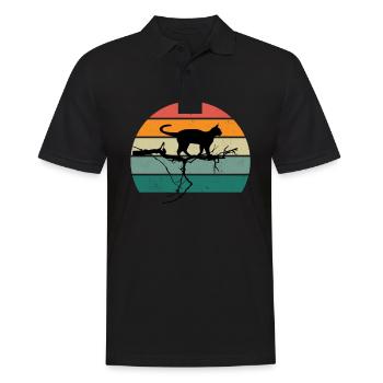 Chat ChatOn Chat Maman Chat Papa Maîtresse Chat - Polo Homme - noir - Devant - Kai (181cm)