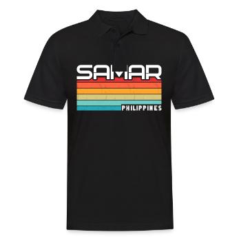 Vintage Holiday Trip Samar Philippines Asia - Men's Polo Shirt - black - Front - Kai (181cm)
