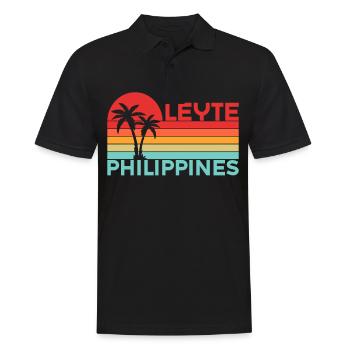 Vintage Holiday Trip Leyte Philippines Asia - Men's Polo Shirt - black - Front - Kai (181cm)
